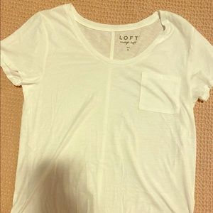 LOFT Vintage Soft White Pocket T-Shirt